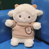 Peluche Mouton Mignon Personnalisable avec Logo Brodé, Poupée Douce Rembourrée en Coton PP, Animal en Peluche Figuratif, Cadeau d'Anniversaire, LOGO Personnalisable