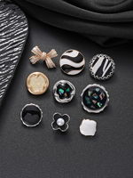 Accessoires de vêtements en argent à la mode boutons de perles cousus à la main en alliage de zinc en métal motif gravé perles de dentelle pour sacs de vêtements