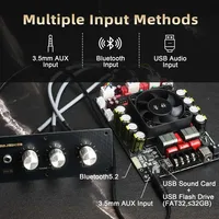 Modul amplifier audio BT tanpa kehilangan sinyal XY-T220H-W 220W*2 stereo dengan penyesuaian pitch dan bass TPA3251