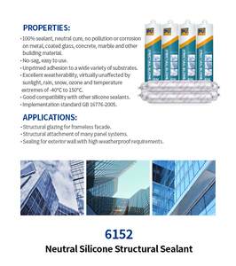 6152 औद्योगिक शक्ति सीच ब्रांड आइसो9001/iatf 16949 पर्दा दीवार निर्माण और ग्लेज़िंग के लिए प्रमाणित संरचनात्मक सीलेंट - Product Image 2