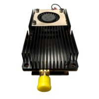 Émetteur vidéo haute puissance réglable 3,7 GHz 10 W 80 canaux VTX 3200-3700 MHz avec ventilateur de refroidissement et dissipateur thermique pour longue portée RC FPV VTX