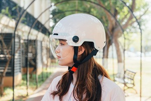 Mũ bảo hiểm xe điện nửa đầu, có thể điều chỉnh kích thước, thoáng khí, unisex, đạt chứng nhận CCC, chất liệu ABS+EPS, dành cho người lớn - Product Image 2