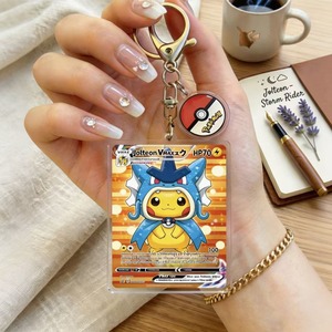Nouveaux designs, vente en gros, <span class=keywords><strong>porte</strong></span>-clés en acrylique mignons de la collection Pokémon, accessoires de pendentif, <span class=keywords><strong>porte</strong></span>-clés en acrylique Pokémon TCG - Product Image 2
