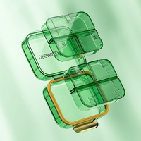 Boîte à médicaments portable en plastique avec design détachable pour personnes âgées - Rappel 7 jours, rangement facile et utilisation quotidienne (matin/midi/soir)