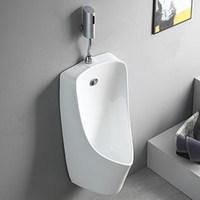 Witte keramische wandhangende urinoir model 309 handbediende spoeling voor hotel, commerciële en openbare toiletten, sanitair.