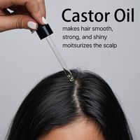 Huile de ricin noire biologique en gros, pressée à froid, pour la croissance des cils, des sourcils et des cheveux, et pour renforcer la ligne des cheveux