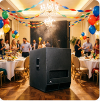 Subwoofer actif 15 pouces DSP Classe D 1100W RMS avec caisson en bois, haut-parleur de basses amplifié pour mariage, bar, scène, spectacle en direct, événement