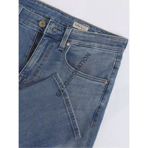 Pantalones Vaqueros Clásicos Rectos para Hombre, Personalizados OEM, Azul Oscuro, Resistentes al Agua y al Viento, Casuales, Lavados, para Invierno/Primavera - Product Image 3