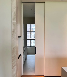 Puerta Corredera Empotrada en Pared, Moderna y Personalizada, Ahorra Espacio, Puerta Interior Oculta <span class=keywords><strong>para</strong></span> Dormitorio y Uso en Hoteles - Product Image 5