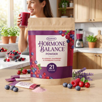Poudre mélangée pour l'équilibre hormonal à la saveur de myrtille, framboise et canneberge, marque privée Healthife OEM