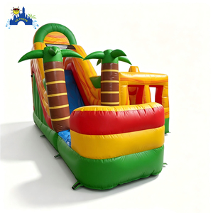 LilyToys - <span class=keywords><strong>Casa</strong></span> Inflable Comercial con Tobogán Acuático y Piscina, Diseño <span class=keywords><strong>de</strong></span> Palmera Tropical, <span class=keywords><strong>para</strong></span> <span class=keywords><strong>Alquiler</strong></span> en <span class=keywords><strong>Fiestas</strong></span> - Product Image 2