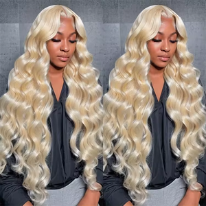 Vente en gros <span class=keywords><strong>perruque</strong></span> de cheveux vierges brésiliens avec <span class=keywords><strong>lace</strong></span> frontale 613 blond à double tirage <span class=keywords><strong>sans</strong></span> <span class=keywords><strong>colle</strong></span> dentelle transparente - Product Image 2