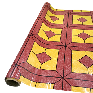 Rouleau de revêtement de sol vinyle aspect carrelage <span class=keywords><strong>jaune</strong></span>, tapis de sol en PVC éponge, feuille de revêtement de sol en plastique, linoléum caoutchouté, Tikar Getah - Product Image 1