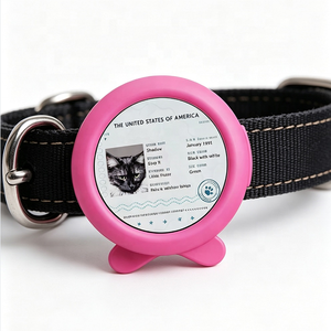 Badge nominatif en plastique Beambox <span class=keywords><strong>Niki</strong></span> Pet, réglable, rond, en silicone, style mignon, boîte mystère, pour chiens et chats - Product Image 6