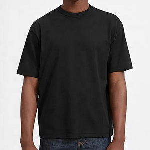 T-shirt décontracté d'été de haute qualité pour hommes, coupe ample et oversize, 100% coton, lourd, personnalisable et vierge - Product Image 1