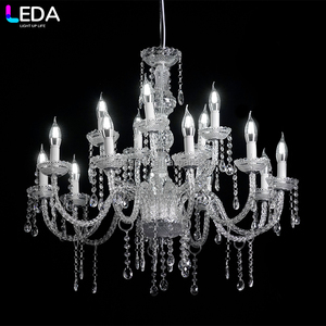 LEDA Party Event Transparent <b>Ceiling</b> <b>Decor</b> 15-Light Transparent Pendant Lamp White Acrylic Pendant Light for <b>Wedding</b> - Product Image 1