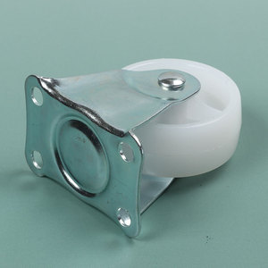White PP Swivel Caster Wheels 50 65 83 93 117mm Firm Tread Furniture Casters No Brake Included Rivet Bearings - Product Image 3