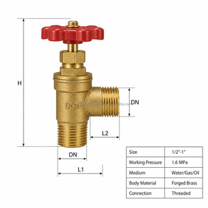 Robinet d'arrêt d'angle en laiton fileté NPT sans plomb <span class=keywords><strong>pour</strong></span> robinet de toilette, alimentation en eau, plomberie, machine à laver - Product Image 6
