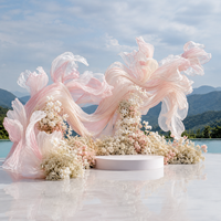 Vente directe usine – Élégantes fleurs géantes en papier de soie détachables pour installations artistiques, décorations de mariage, fournitures de festival et de fête