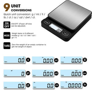 Báscula inteligente de acero inoxidable Changxie para el hogar, balanza de 500g/0,01g, báscula Digital para alimentos de cocina - Product Image 5