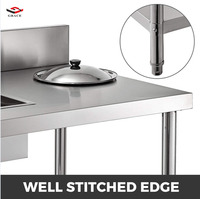 Table de devage de farine frit en acier inoxydable, restaurant Commercial multi-grace, Table de préparation de repas