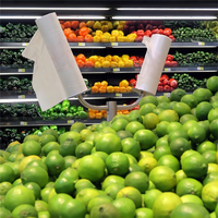 Sacs en plastique HDPE/LDPE de qualité alimentaire personnalisés en usine, rouleaux de sacs de stockage pour légumes, fruits, viande, cuisine, supermarché
