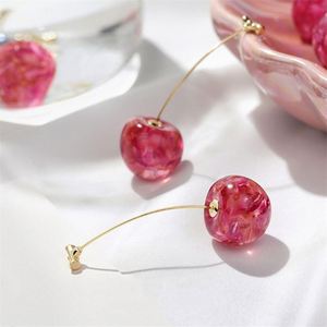 French Fashion Elegant Cherry Drop <b>Earring</b> for Women <b>Cute</b> Fruit <b>Earrings</b> Female Girl Daily Jewelry - Product Image 4
