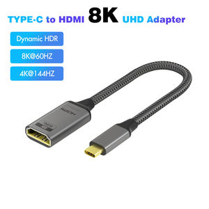 Hdr 8K Type C สำหรับอะแดปเตอร์ <span class=keywords><strong>HDMI</strong></span> รองรับสายเคเบิลความละเอียดสูงพิเศษชนิด C <span class=keywords><strong>เป็น</strong></span> <span class=keywords><strong>HDMI</strong></span> สำหรับ HDTV - Product Image 1