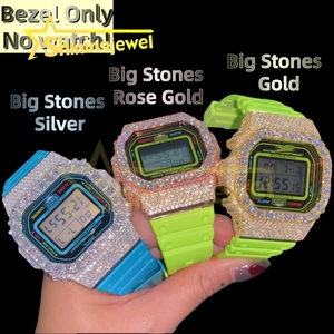 NOUVEAU Big Diamonds DW5600 GW2310 Collection de lunette de montre Buss Down Watch Case Custom Made Buss Down Watch Case Iced Out Band Hip Hop - Product Image 2