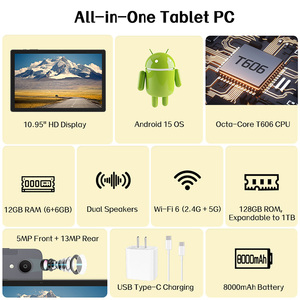 Mới nhất 11-inch Android 15.0 Tablet PC 8000mAh pin HD Octa Core RAM 6GB + 6GB Rom 5 gam wifi công nghiệp sử dụng - Product Image 6