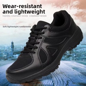 Nuevas Zapatillas de Entrenamiento de Verano Negras para Hombre y Mujer - Parte Superior de Microfibra Transpirable, Suela de Goma, Cierre con Cordones, Protección Laboral, Resistentes al Fuego - Product Image 2