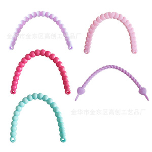 Children Plastic Beaded Handles Arc Shape For <b>Bag</b> <b>Replacement</b> <b>Straps</b> - Product Image 3