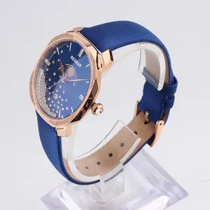 Wholesale Price Silk Band 16*14mm Woman Watches Waterproof Mechanical Watch For Men Automatic Ronda Quartz 788 Movement