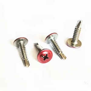 Vis autoperceuses colorées M4.2x13 à tête ronde Phillips, acier au carbone zingué bleu et blanc, norme GBT 15856.1-2002 - Product Image 3
