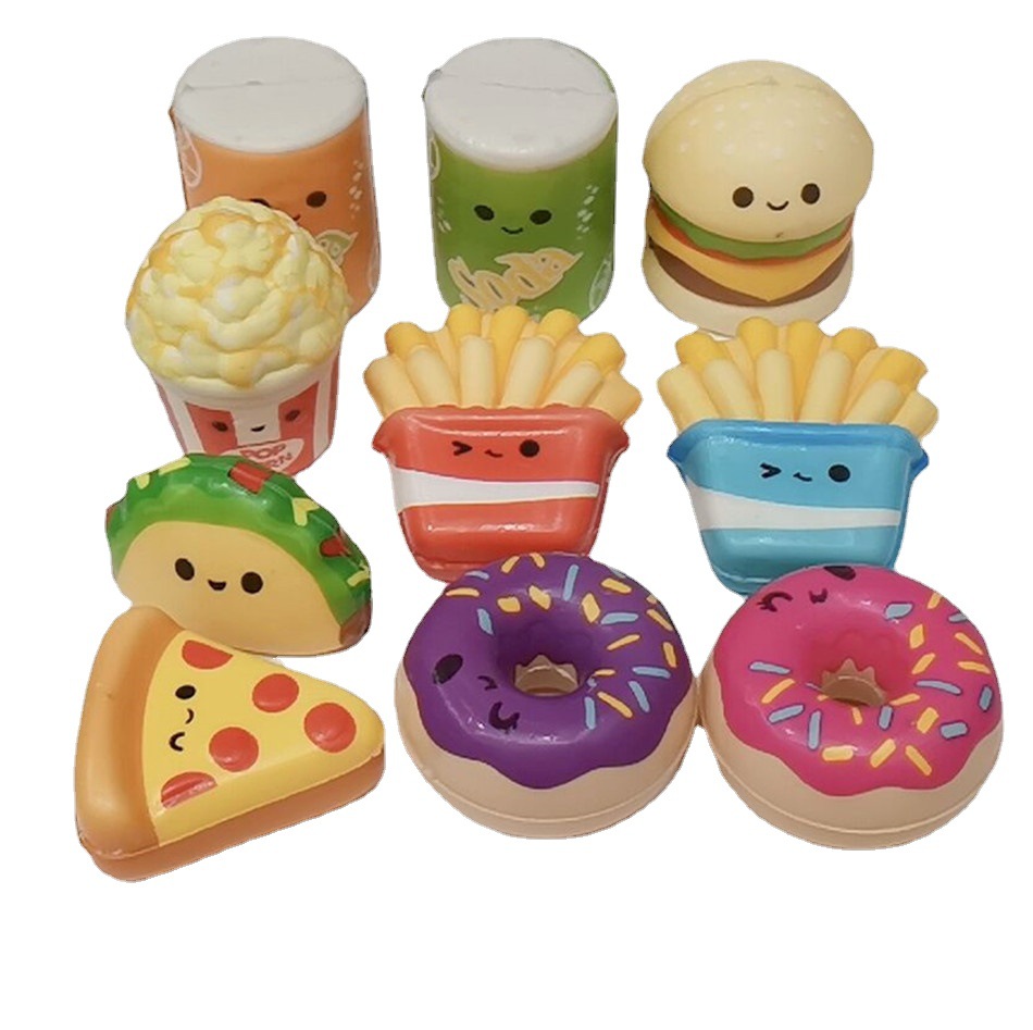 20653-พวงกุญแจขนมแฮมเบอร์เกอร์แบบนุ่มนิ่ม