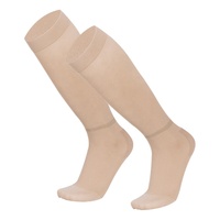 Chaussettes de compression anti-prix, chaussettes à tube Long de qualité allemande, chaussettes anti-relief blanches unies