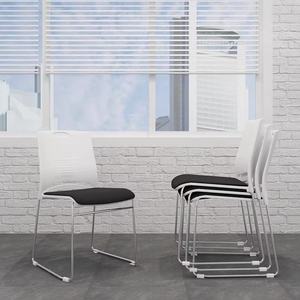 Chaise de bureau ergonomique de haute qualité et bon marché Zxm, chaise de formation en PP blanc, chaise de bureau pour le personnel avec acier - Product Image 2