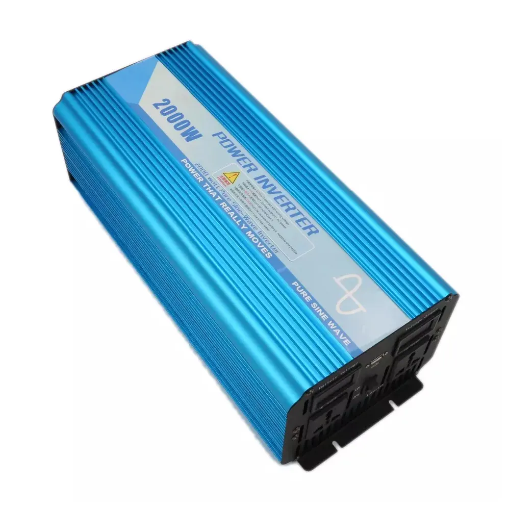 Bộ Biến Tần Điện 2000W 3500W Cho Xe Hơi Bộ Chuyển Đổi Điện Một Chiều 12V Sang 220V AC Với Bộ Biến Tần Sóng Sin Tinh Khiết Cho Xe Hơi USB