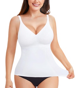 Femmes de haute qualité lisse col en V Shaper Camisole meilleur gilet de Compression contrôle du ventre Shaper <span class=keywords><strong>haut</strong></span> enveloppement taille moulante shapewear - Product Image 2