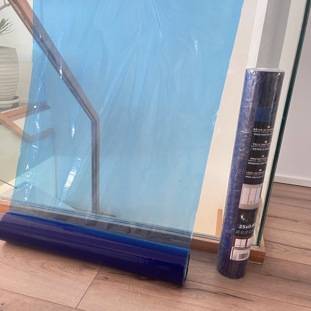 PE Transparent Self-Adhesive Eco-Friendly Machine Grade Window Protection Film 50cm Width Soft Blow Molding Process Sandwich