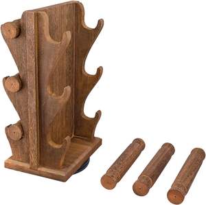 공장 맞춤형 도매 나무 보석 목걸이 팔찌 뱅글 진열 보관함 데스크탑 정리대 스탠드 - Product Image 2