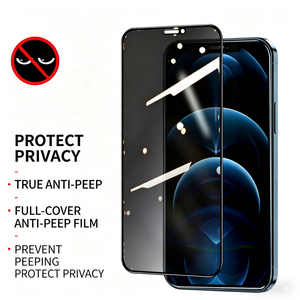 Protector de Pantalla de Vidrio Templado Anti-Espía 9H Anti-Golpes a Precio de Fábrica para <span class=keywords><strong>iPhone</strong></span> 17 16 15 14 <span class=keywords><strong>13</strong></span> Pro Max, Película Protectora - Product Image 1