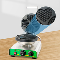 Machine à gaufres professionnelle en fonte d'acier inoxydable, plaque unique en forme de cœur, certifiée CE, nouvelle machine commerciale à œufs de haute qualité