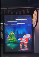Écran LED transparent auto-adhésif pour vitrine de magasin, haute luminosité, ultra HD, intérieur
