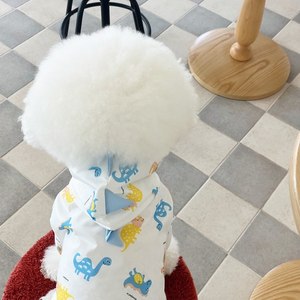 New Spring/Summer Dinosaur <b>Transformation</b> <b>Costume</b> for Dogs, Splash-Proof Raincoat for Bichon Frises, Teddy Bears, and Small - Product Image 3