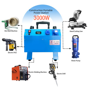 เครื่องกำเนิดไฟฟ้าพกพา 220v คลื่นไซน์บริสุทธิ์ 3000w กันน้ำ แบตเตอรี่ลิเธียมไอออน สำหรับงานก่อสร้าง รุ่น EP-3000/T พกพาสะดวก - Product Image 1
