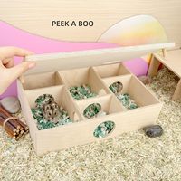 Rumah hewan peliharaan kecil 6 kamar multi-ruang rumah Hamster terowongan tersembunyi terowongan menjelajahi mainan untuk Hamster Gerbils tikus lemming hewan peliharaan