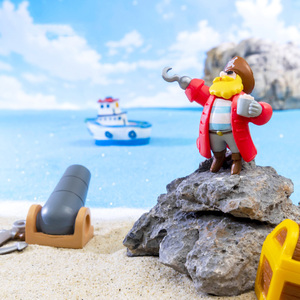 Figuras de acción piratas en miniatura, juegos de figuras, adornos, barco pirata, mini figuras de plástico para decoración de tartas, decoración de acuarios y playas - Product Image 2