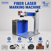 Machine de marquage laser pour métal Raycus Fiber 20W 30W 50W, portable, mini, de bureau, pour bijoux, quincaillerie, acier inoxydable