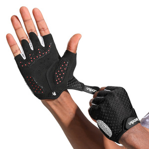Gants de cyclisme Bodum noirs en maille respirante à demi-doigts pour le cyclisme unisexe adulte - Product Image 2